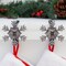Haute Decor MantleClip Stocking Holders with Removable ZINC Alloy/Winter and Christmas Holiday Icons (2-Pack Snowflake)